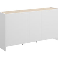 Komoda KLOE, 138x76x42, biela/prírodná -  - 0