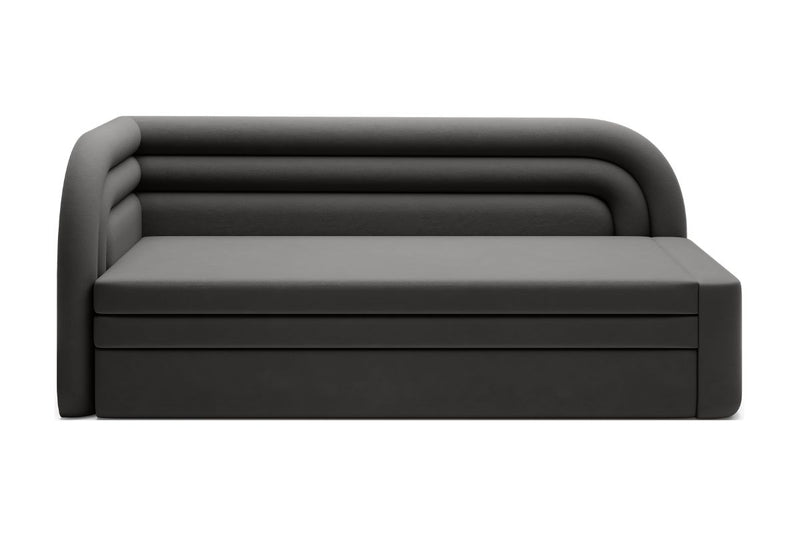 Rozkladacia pohovka FABILLO, 80x223x86, sivá, ľavá -  - 0
