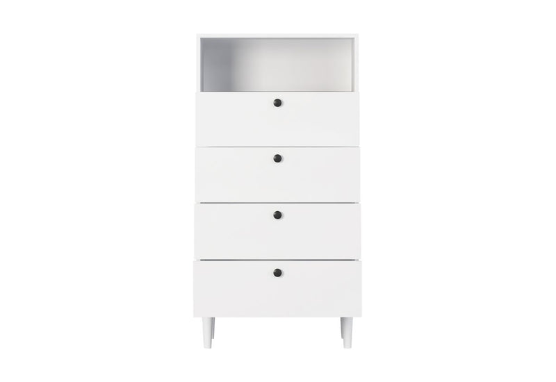 Vysoká komoda DULLUM, 60x115x40, biela -  - 0
