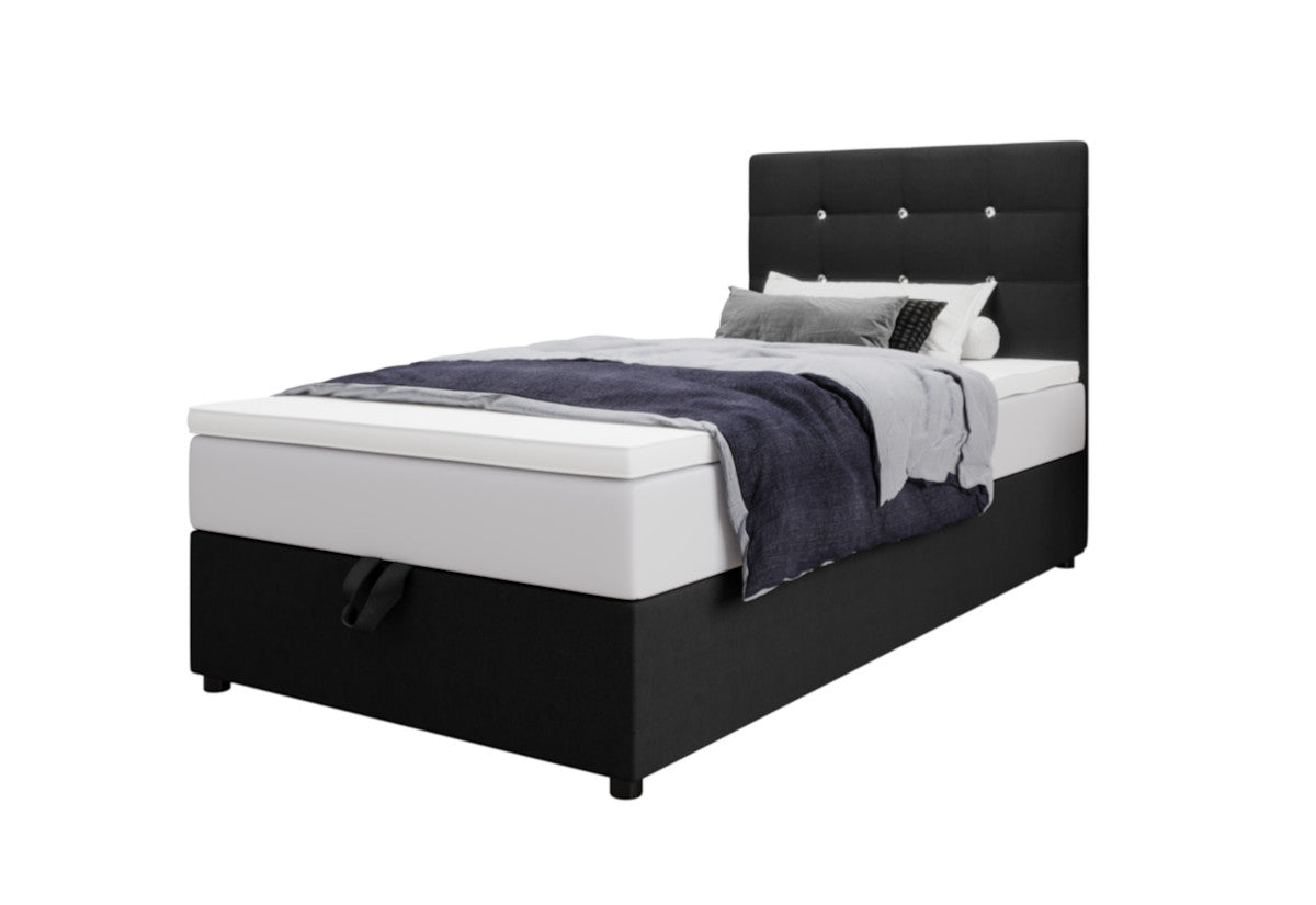 Čalúnená posteľ boxspring KING P, 80x200, cosmic 100 -  - 0