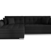 Rohová rozkladacia sedačka SORENTO, 294x80x196, sawana14 black, ľavá -  - 0