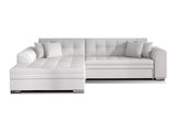 Rohová rozkladacia sedačka SORENTO, 294x80x196, soft017white, ľavá -  - 0