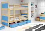 Detská poschodová posteľ RICO 2 COLOR + úložný priestor + matrac + rošt ZADARMO