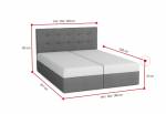 Čalúnená posteľ DELILAH 2 + úložný priestor + matrac