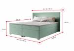 Čalúnená postel Boxspring ASSAR + matrace + rošt