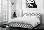 Čaluněná posteľ FARO + úložný priestor + rošt