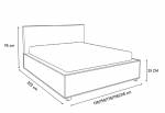 Čalúnená posteľ LAZIO + úložný priestor + rošt