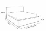 Čalúnená posteľ SANTORINI + úložný priestor + rošt