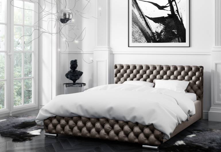 Čalúnená posteľ FARO s matracom, 140x200