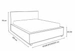 Čalúnená posteľ FARO s matracom, 140x200
