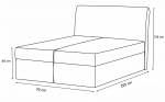 Čalúnená posteľ boxspring ROCCO + + úložný priestor + topper