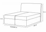 Čalúnená posteľ boxspring BOLERO + úložný priestor + topper