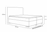 Čalúnená posteľ BAKARAT + úložný priestor + topper