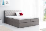 Čalúnená posteľ PAROS + úložný priestor + topper