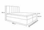Čalúnená posteľ COSMO + úložný priestor + topper