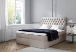 Čalúnená posteľ boxspring MONET + úložný priestor + topper
