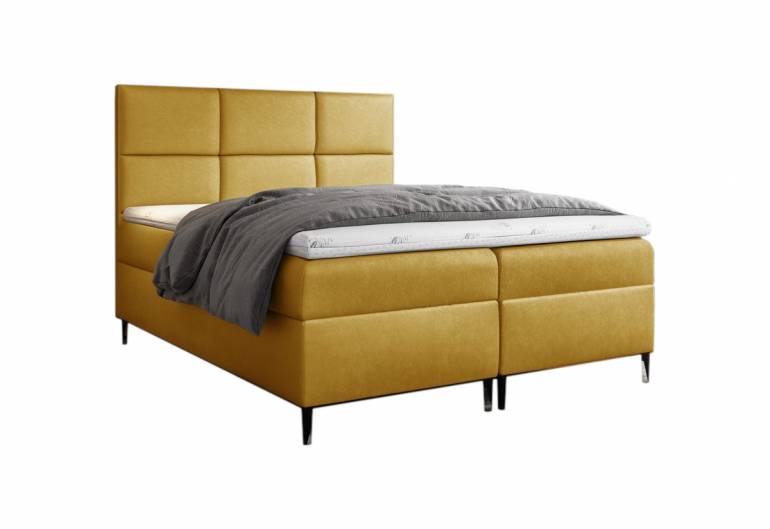 Čalúnená posteľ boxspring FAVA + úložný priestor + topper