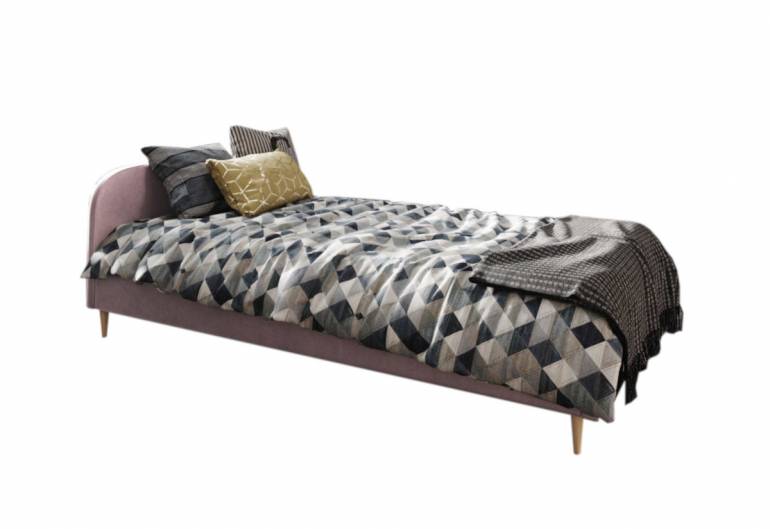 Jednolôžková čalúnená posteľ LOFT + rošt + matrac, 90x200