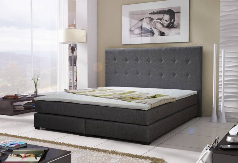 Čalúnená posteľ CRISTAL + matrac + rošt