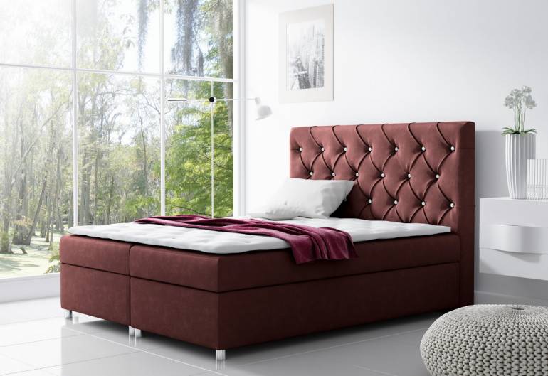 Čalúnená posteľ ROMA + úložný priestor + topper