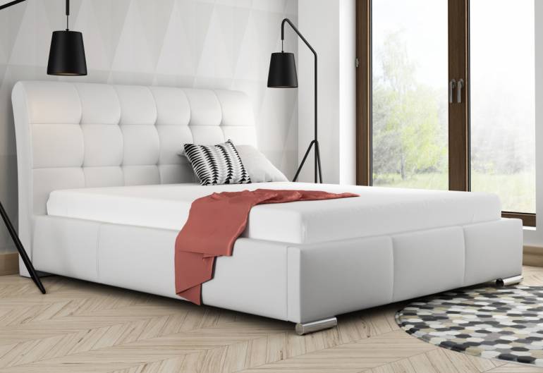 Čalúnená posteľ AMBER + úložný priestor + rošt
