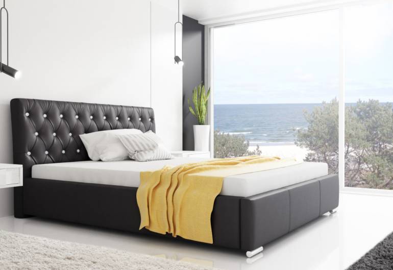 Čalúnená posteľ RETRO + úložný priestor + rošt