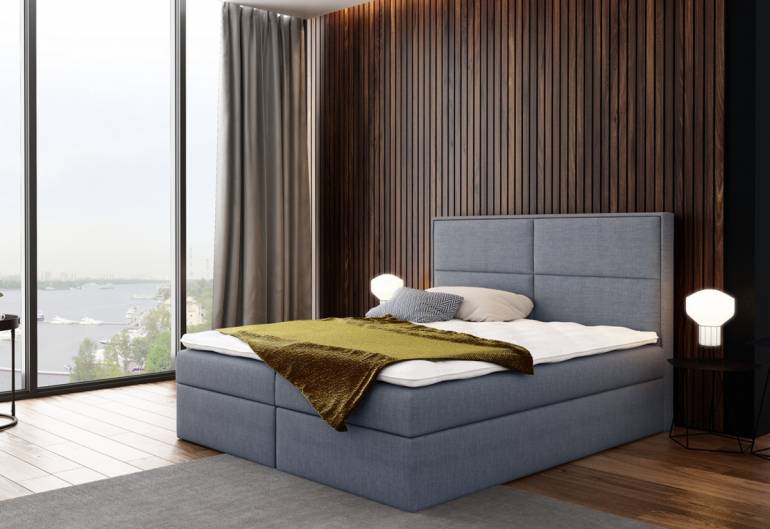 Čalúnená posteľ GRAND + úložný priestor + topper