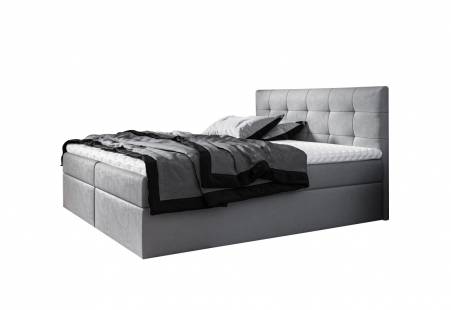 Čalúnená posteľ boxspring ROCCO + úložný priestor + topper